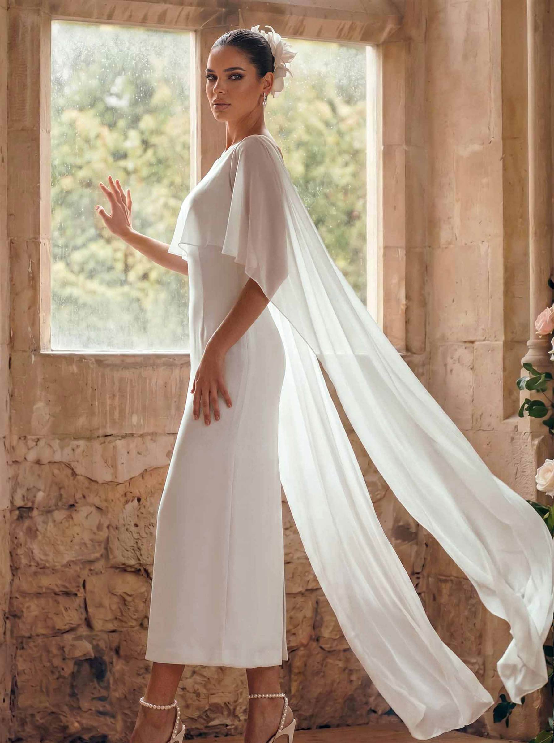 Pullover Chiffon Shawl With