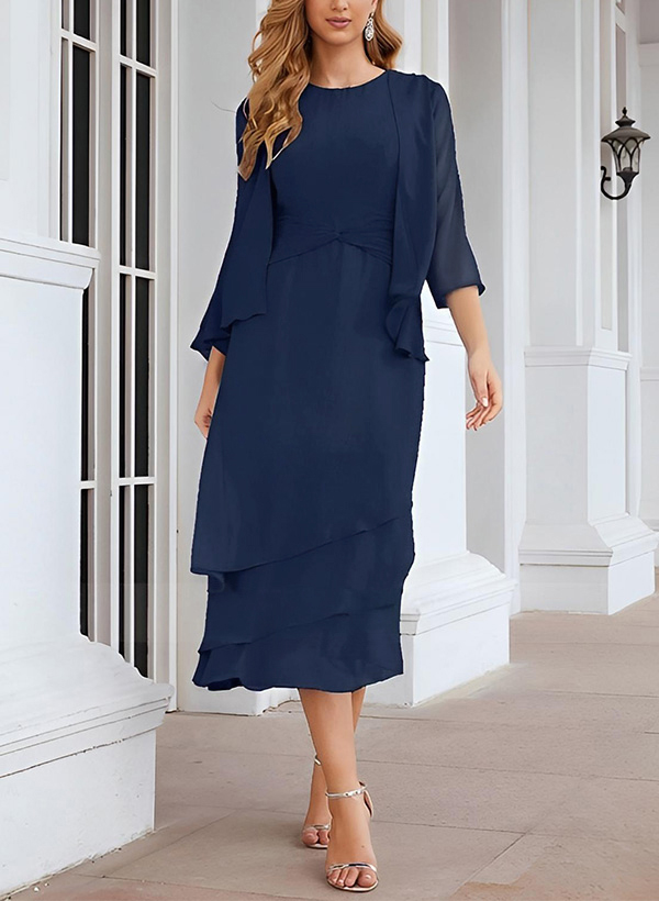 Open Front Chiffon Shawl