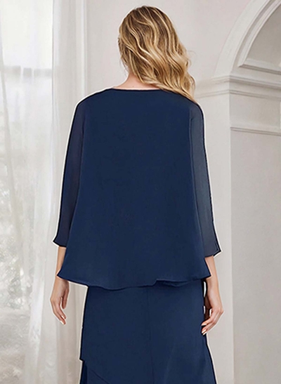 Open Front Chiffon Shawl
