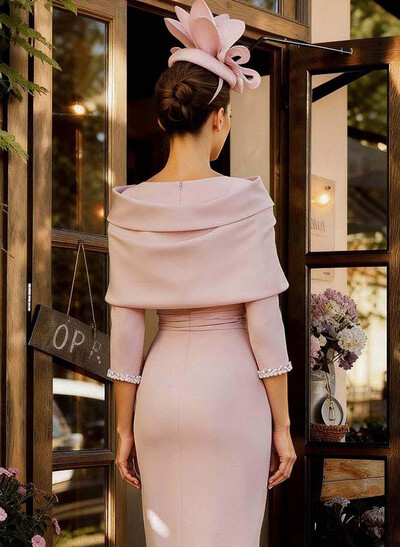 Clasp Elastic Satin Shawl With Beading