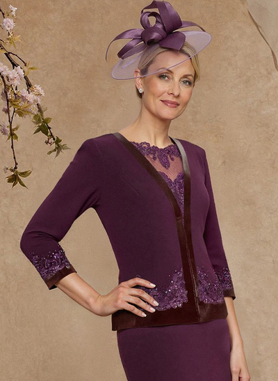 Clasp Elastic Satin Shawl With Lace