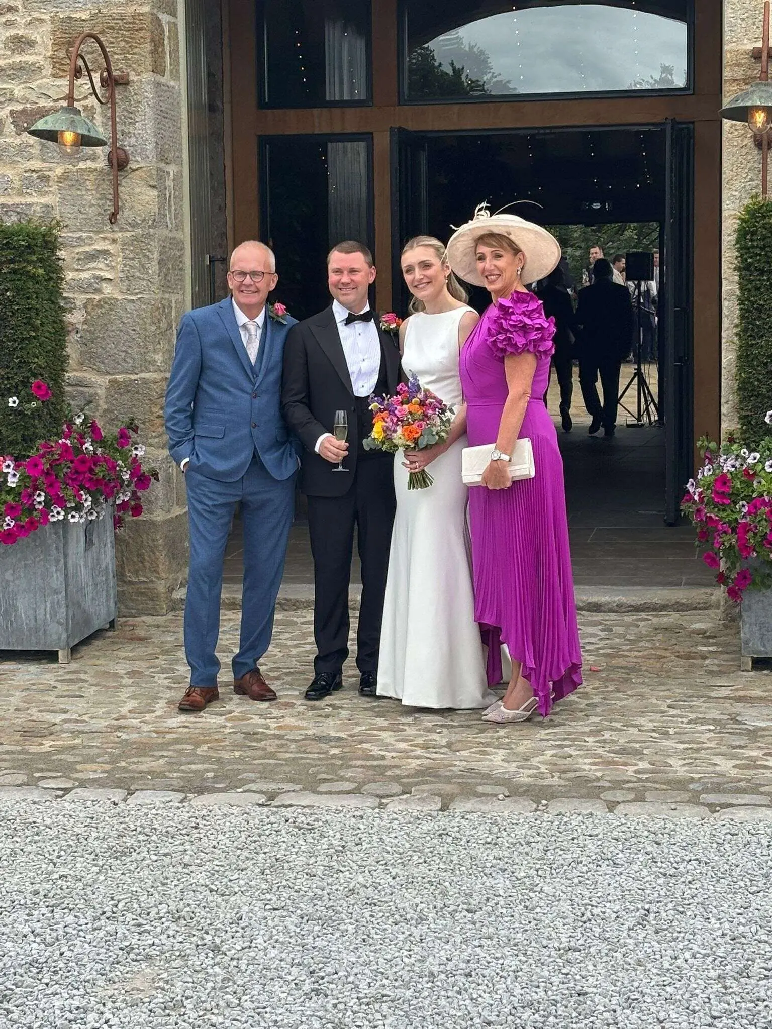 Flower(s) Short Sleeves Pleated A-Line Stretch Chiffon Mother of the Bride Dress review