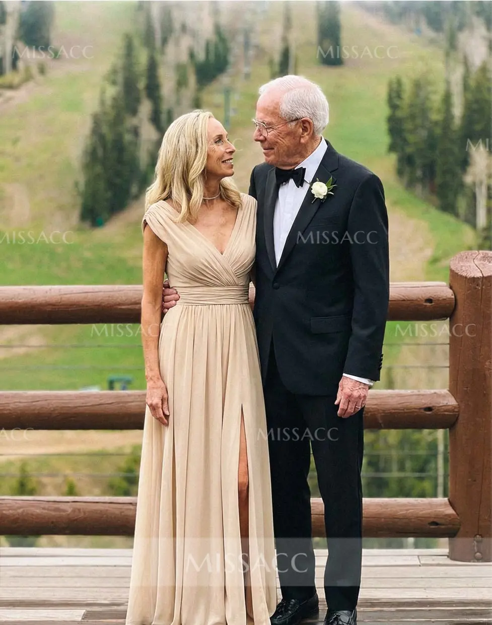 Jumpsuit/Pantsuit V-Neck 3/4 Sleeves Chiffon Mother Of The Bride