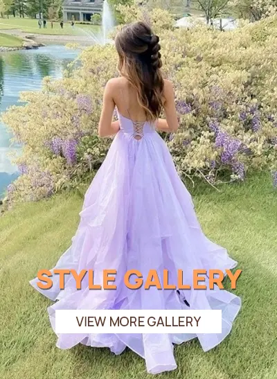 open lace back dress Lilac Off-Shoulder Layered Appliques Prom Dress with Slit – Modsele