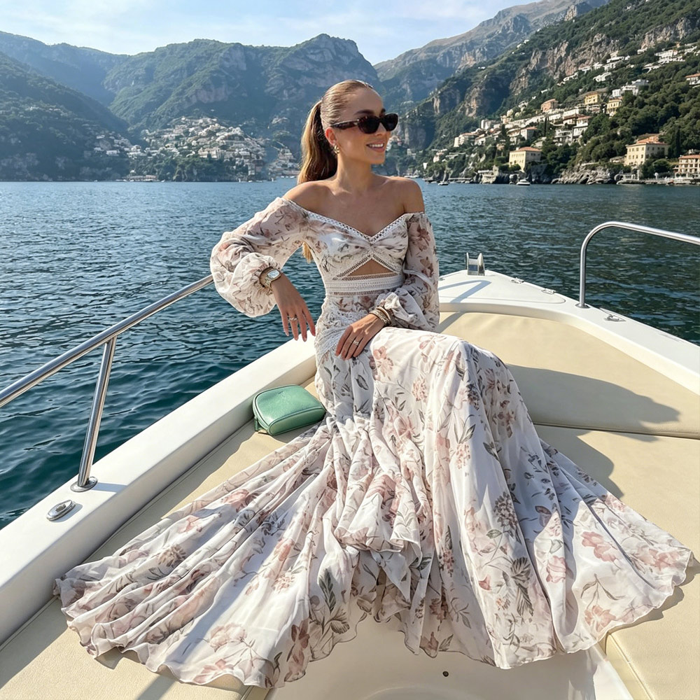 I bought this for a trip to Italy and it was perfect for walking around and taking pictures. The fabric is light and the floral design is so classic.