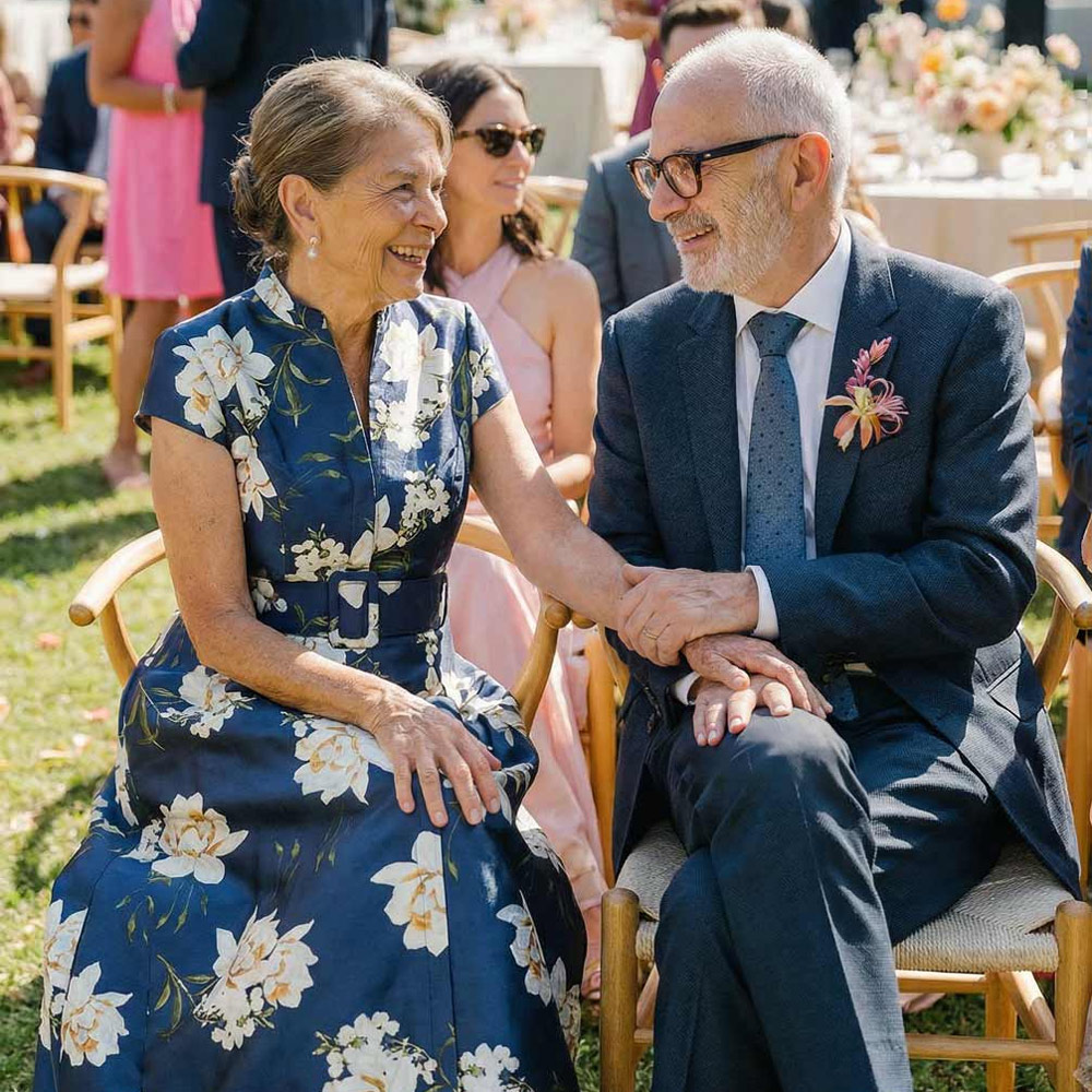 I bought this for my son's wedding. It's a solid choice if you want something modest but still stylish. The waistline hit me at just the right spot.