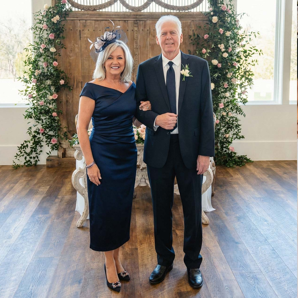 I was honestly surprised by how nice the satin fabric feels on this tea-length dress. I wore it to my girl’s rehearsal dinner last weekend, and it fit the vibe perfectly—classy but not trying too hard. The cowl neck sits really well without needing constant adjusting, which is a huge plus for me. The short sleeves gave just enough coverage for an indoor venue. Shipping took a little longer than I hoped, but seeing the quality made it worth the wait.