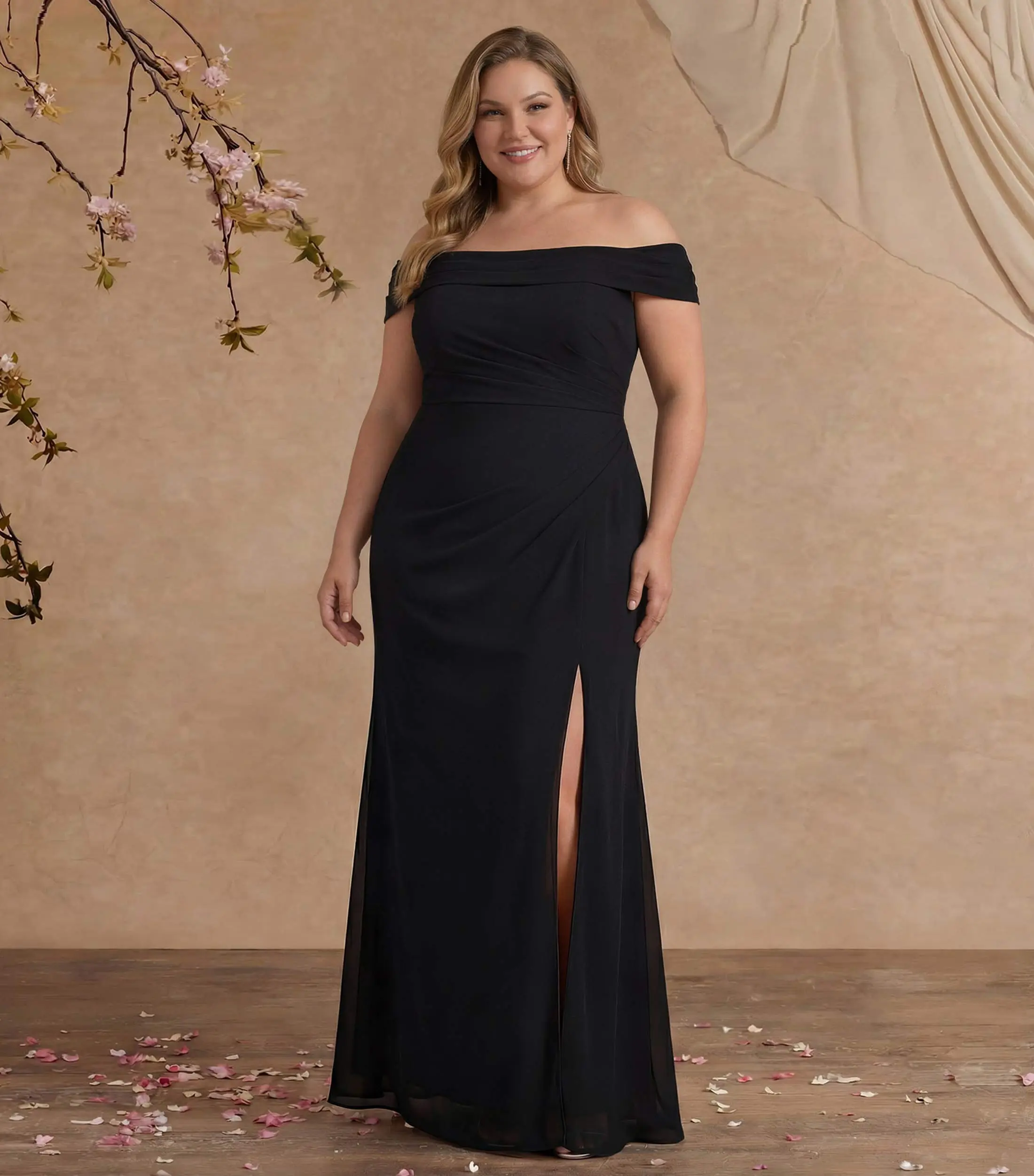 formal black gala dresses One Shoulder Black Lace Floral Long Prom Dresses, One Shoulder Black Lace Formal Evening Dresses, Custom Size / Black as Pics / No Rush main image 1