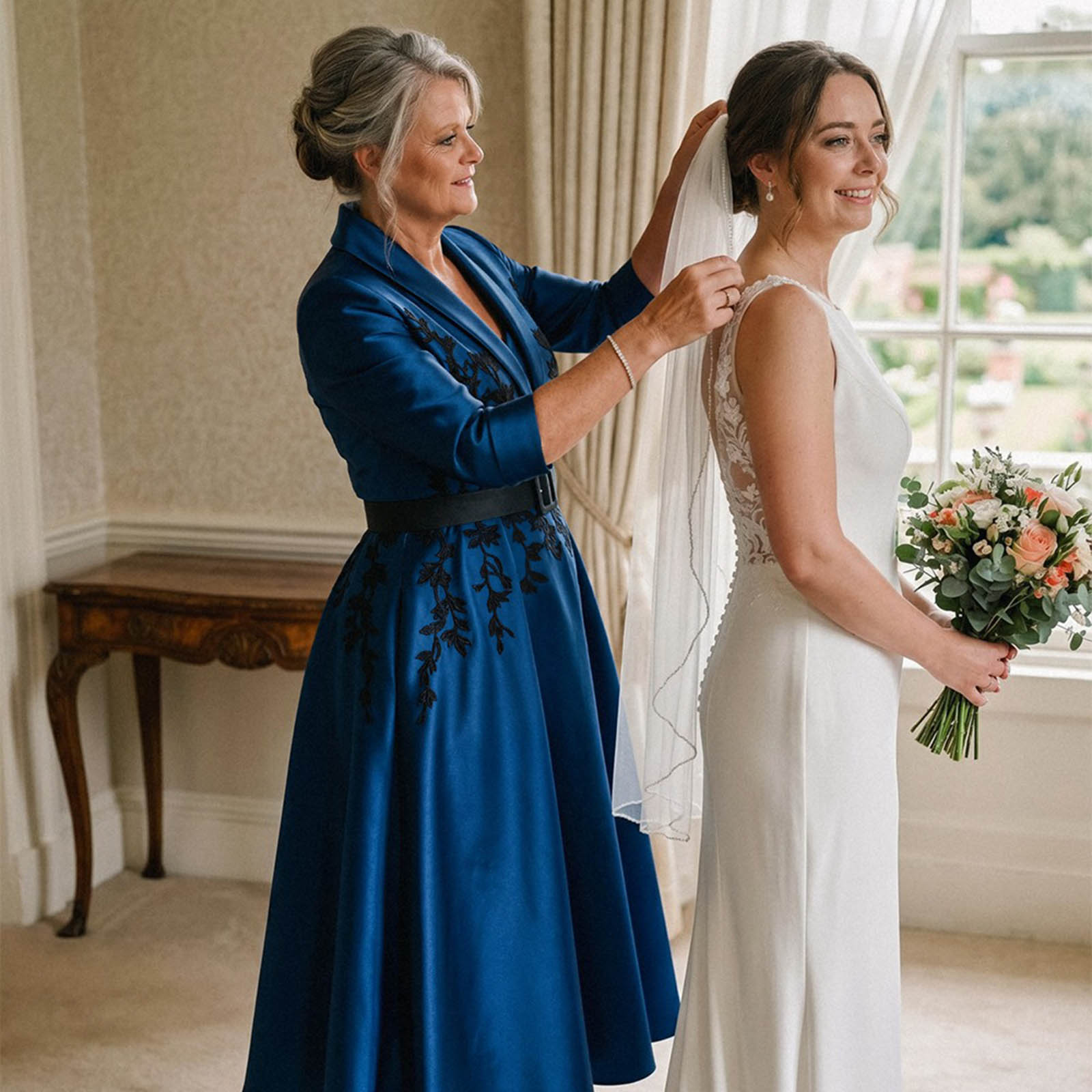 This is the perfect mother of the bride dress! I chose the blue one, and the color is so rich and vibrant. The A-line silhouette is very forgiving and comfortable to wear for hours. Plus, the shipping was surprisingly fast! 📦