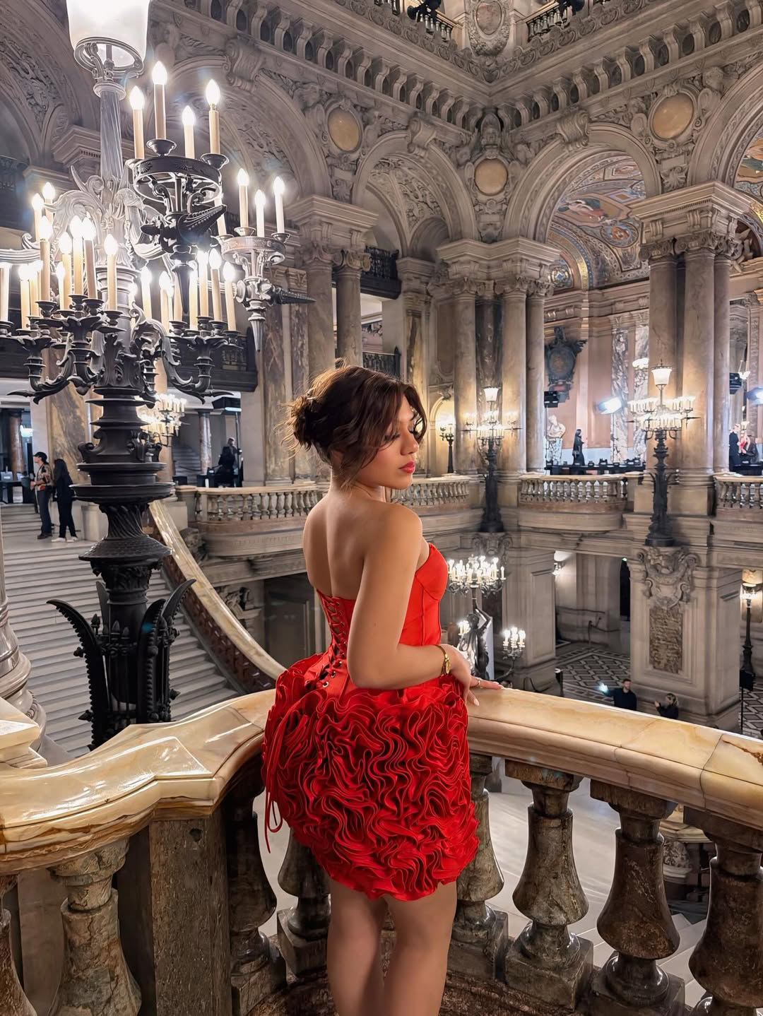in the heart of Palais Garnier 💋  thank you for dressing me for PFW ✨Photo @taniagrover